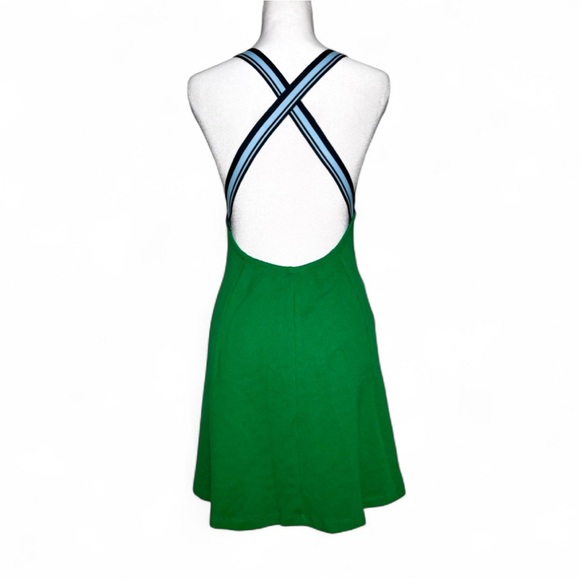 Anthropologie Kelly Green Crisscross Halter Mini Dress NWT M Athleisure Varsity - Picture 11 of 12